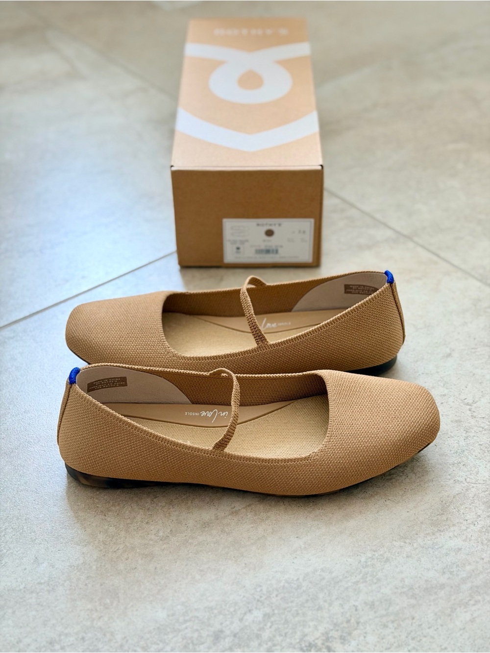 Rothy's The Max Square Mary Jane Flats Wren Size 7.5
